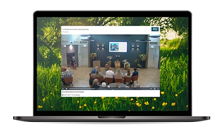 laptop dienst kijken uitvaart live